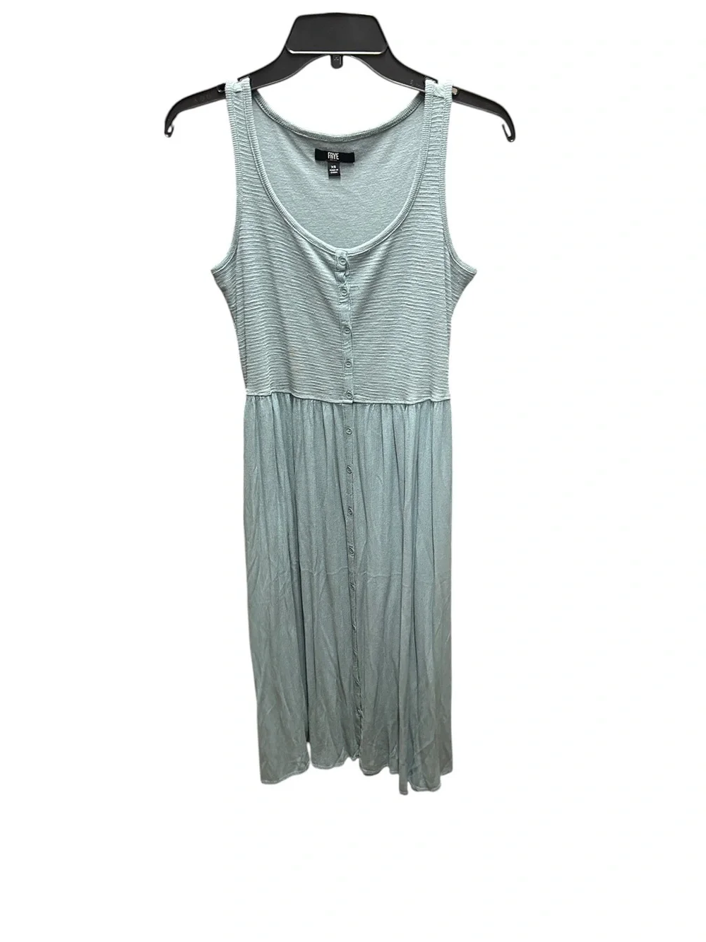FRYE Button Front Sage Green Casual Maxi Dress Size XS Trooper Summer